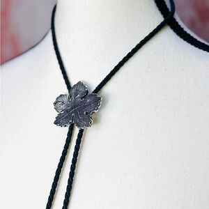 Artisan Silver Leaf Bolo Tie